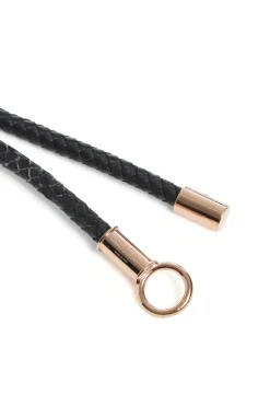 Rope Braided Belt in Black Nappa Leather