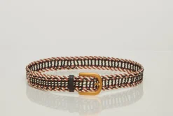 Sam Braided Belt in Cognac Multi Leather