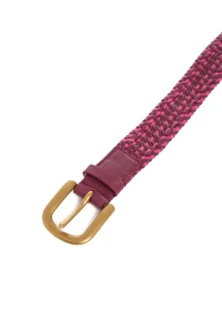 Sam Braided Belt in Fuchsia Multi Leather