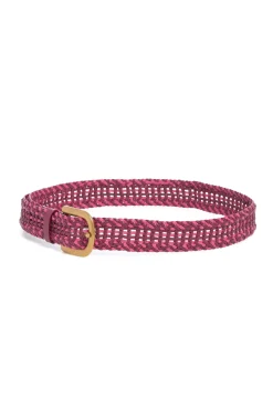 Sam Braided Belt in Fuchsia Multi Leather