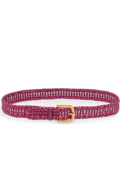 Sam Braided Belt in Fuchsia Multi Leather