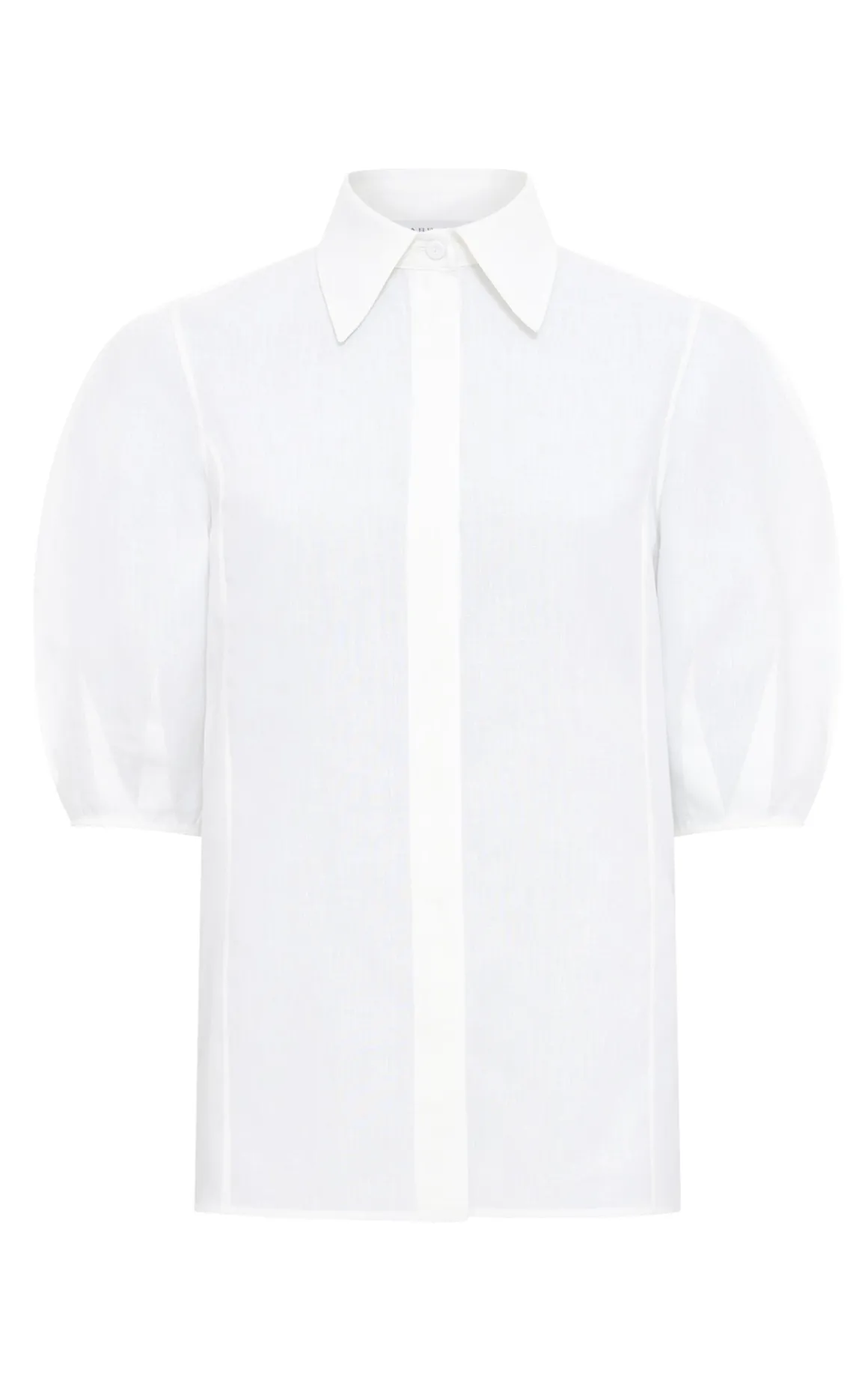 Sansi Top in White Aloe Linen