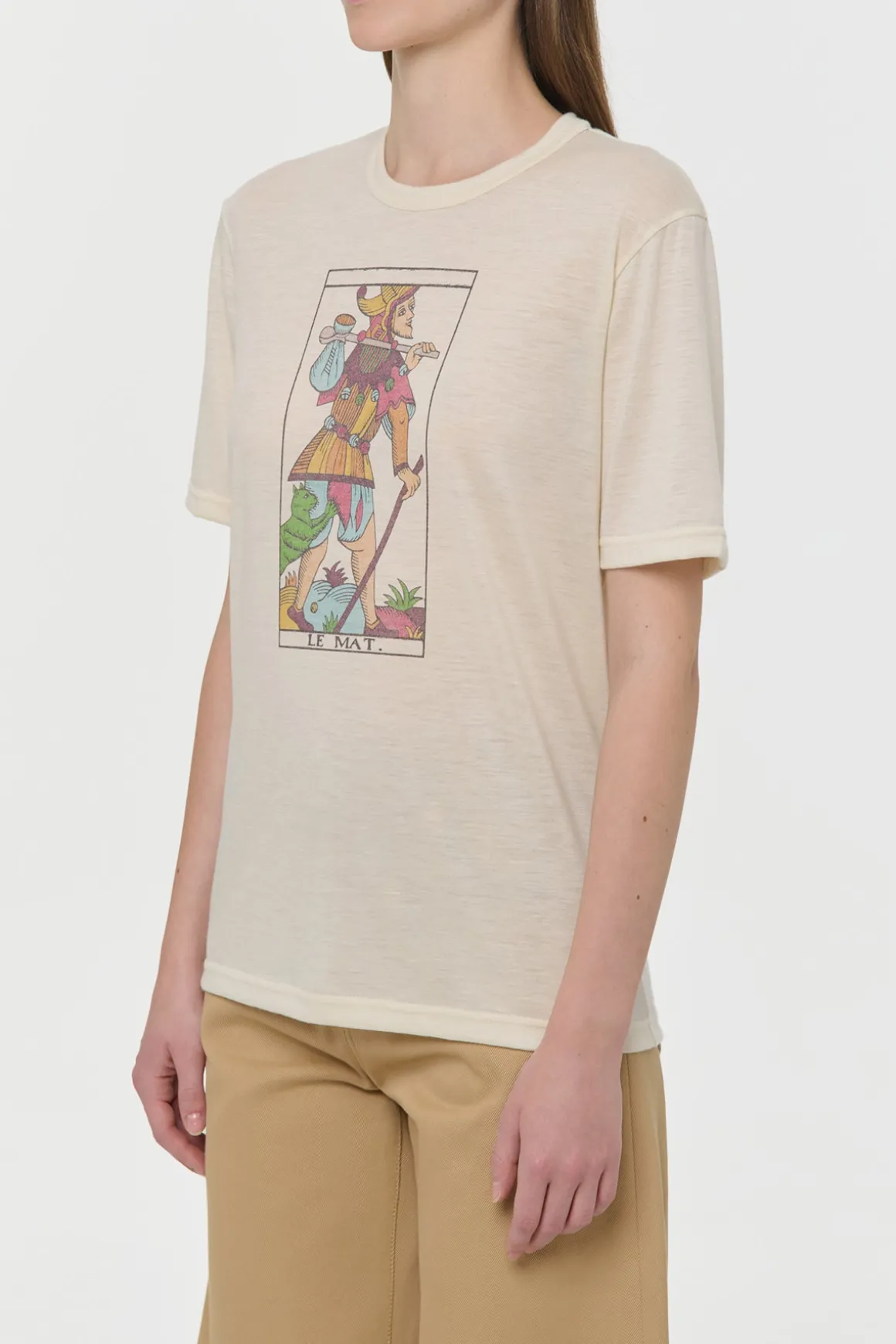 Sayara T-Shirt In Fool Multi Printed Cashmere Jersey