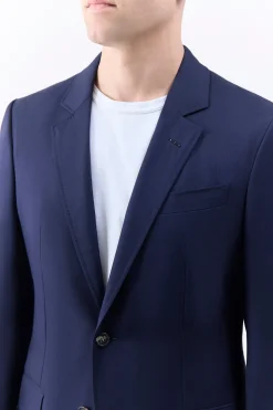 Sebastian Pant in Dark Navy Virgin Wool Twill