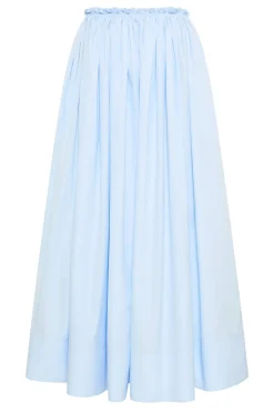 Shiva Maxi Skirt in Light Blue Sea Island Cotton