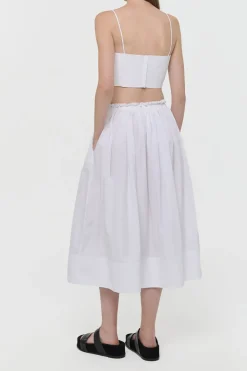 Shiva Maxi Skirt in White Sea Island Cotton