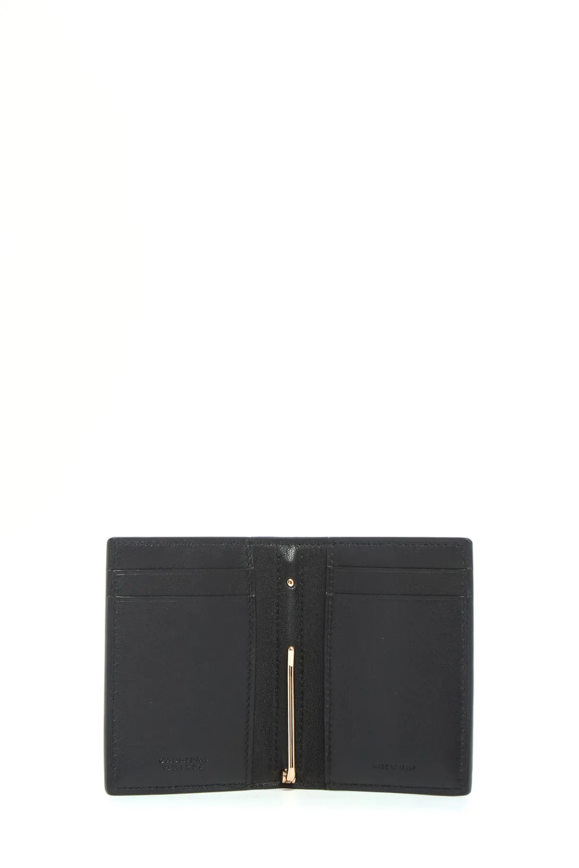 Simple Card Wallet in Black Leather