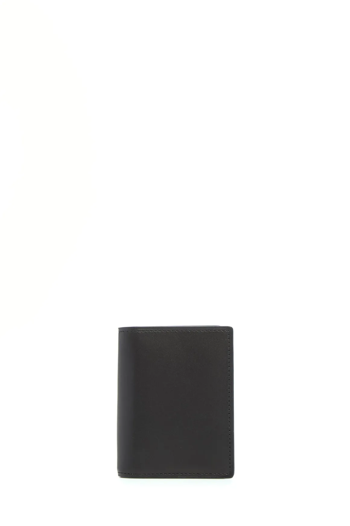 Simple Card Wallet in Black Leather