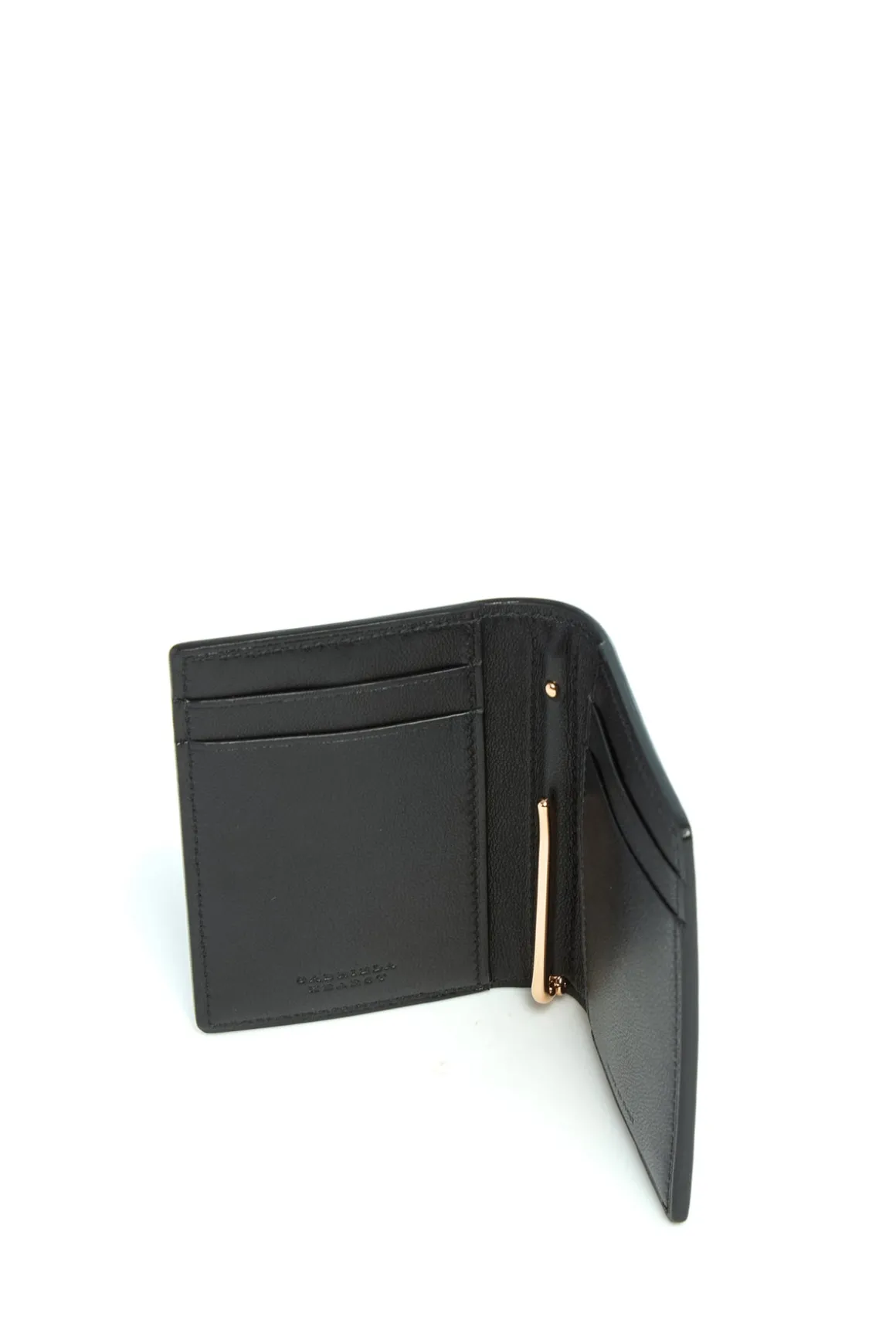 Simple Card Wallet in Black Leather
