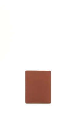 Simple Card Wallet in Cognac Leather