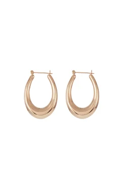 Small Blown Hoop Earrings in 18K Rose Gold