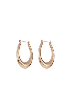 Small Blown Hoop Earrings in 18K Rose Gold