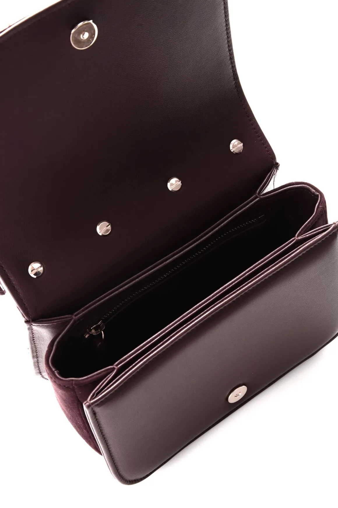 Small Dern Crossbody Bag in Bordeaux Snakeskin & Suede