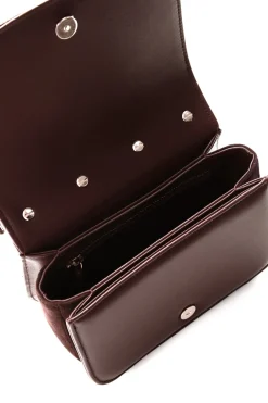 Small Dern Crossbody Bag in Chocolate Snakeskin & Suede