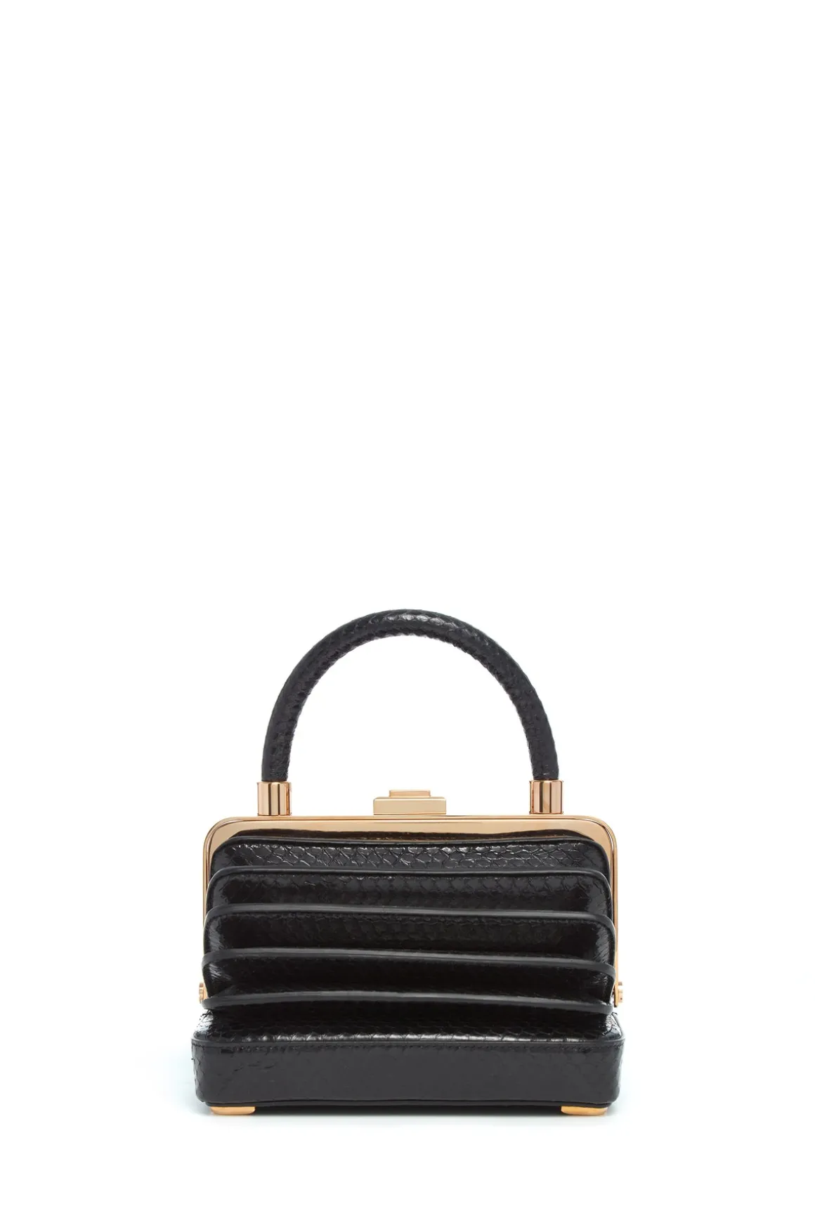 Small Diana Bag in Black Snakeskin