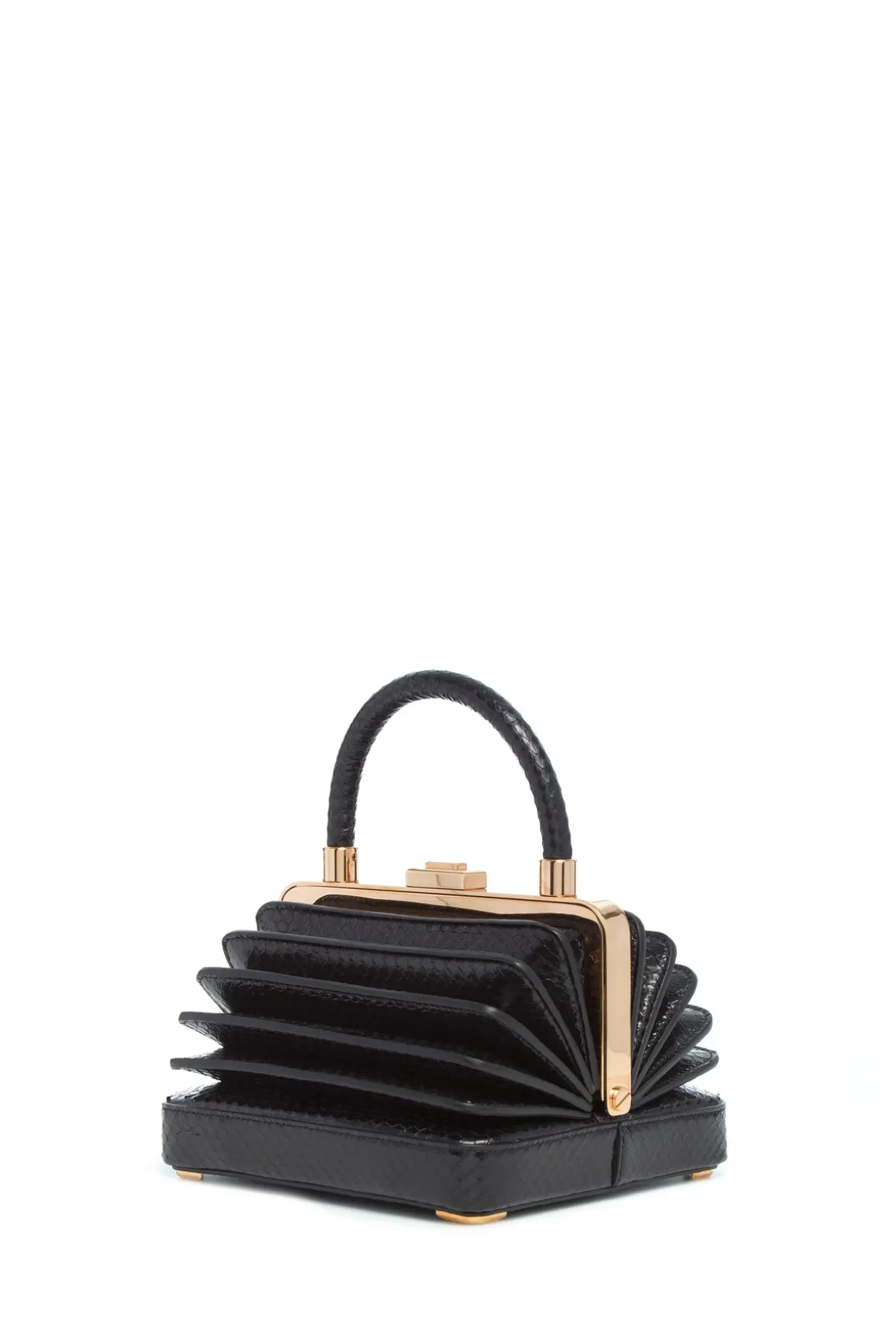 Small Diana Bag in Black Snakeskin