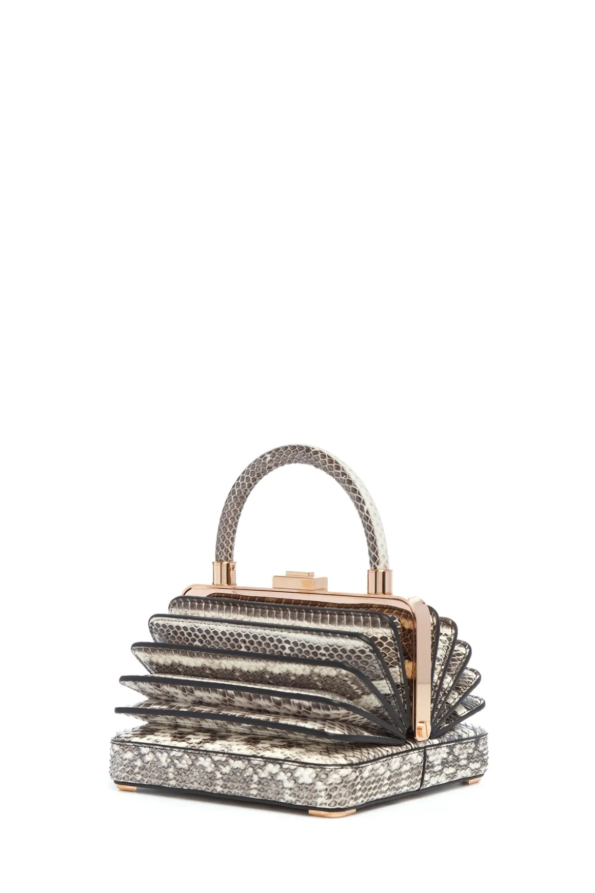 Small Diana Bag in Black & White Snakeskin
