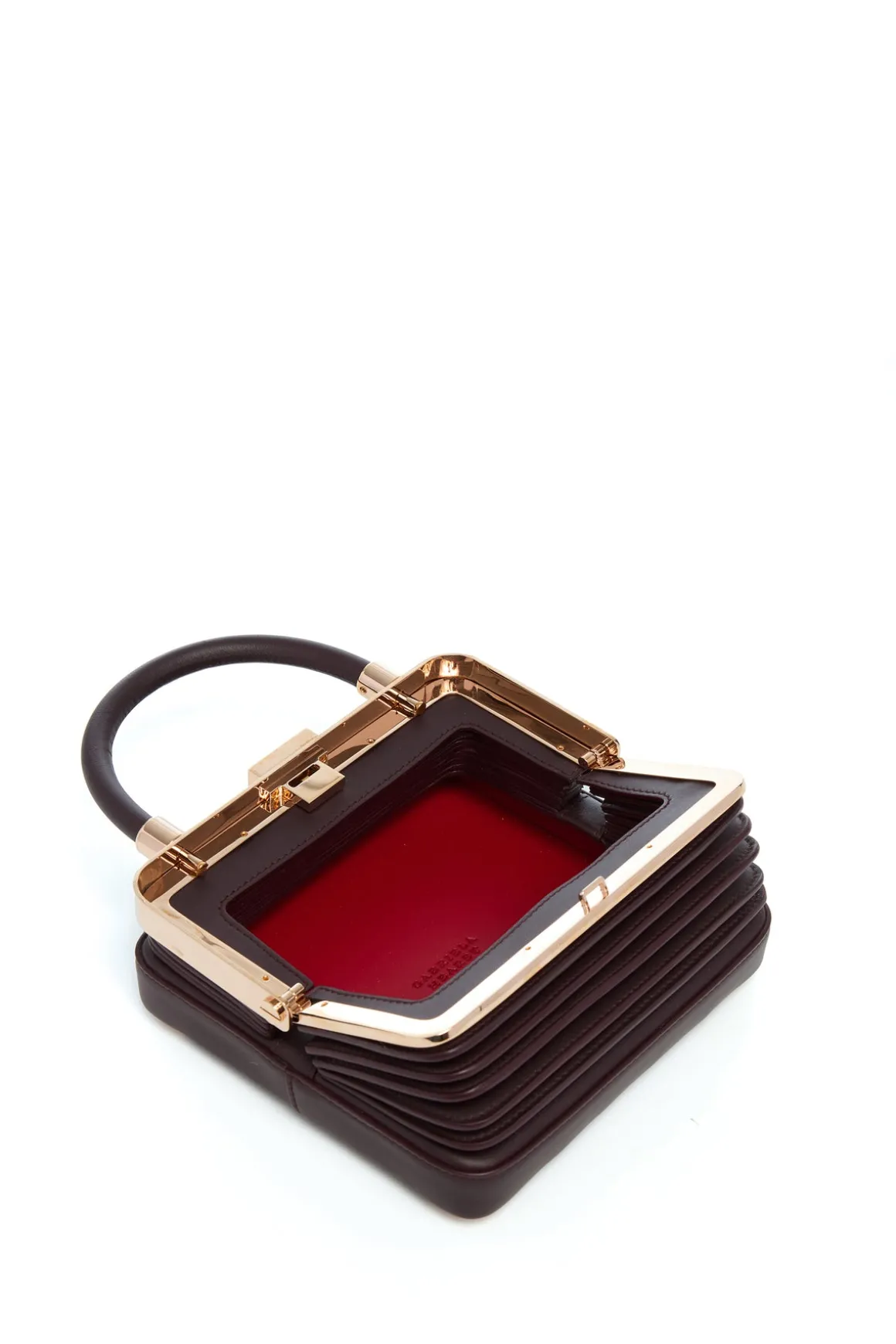 Small Diana Bag in Bordeaux Nappa Leather