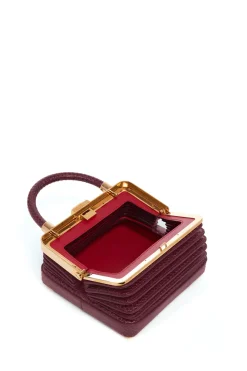 Small Diana Bag in Bordeaux Snakeskin