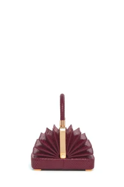 Small Diana Bag in Bordeaux Snakeskin
