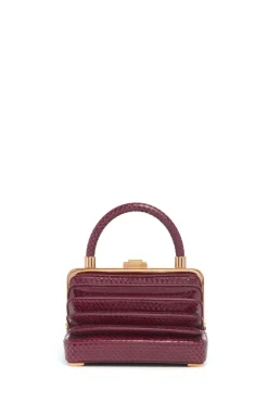 Small Diana Bag in Bordeaux Snakeskin