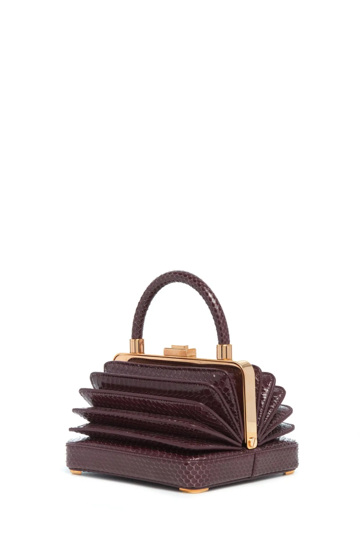 Small Diana Bag in Bordeaux Snakeskin