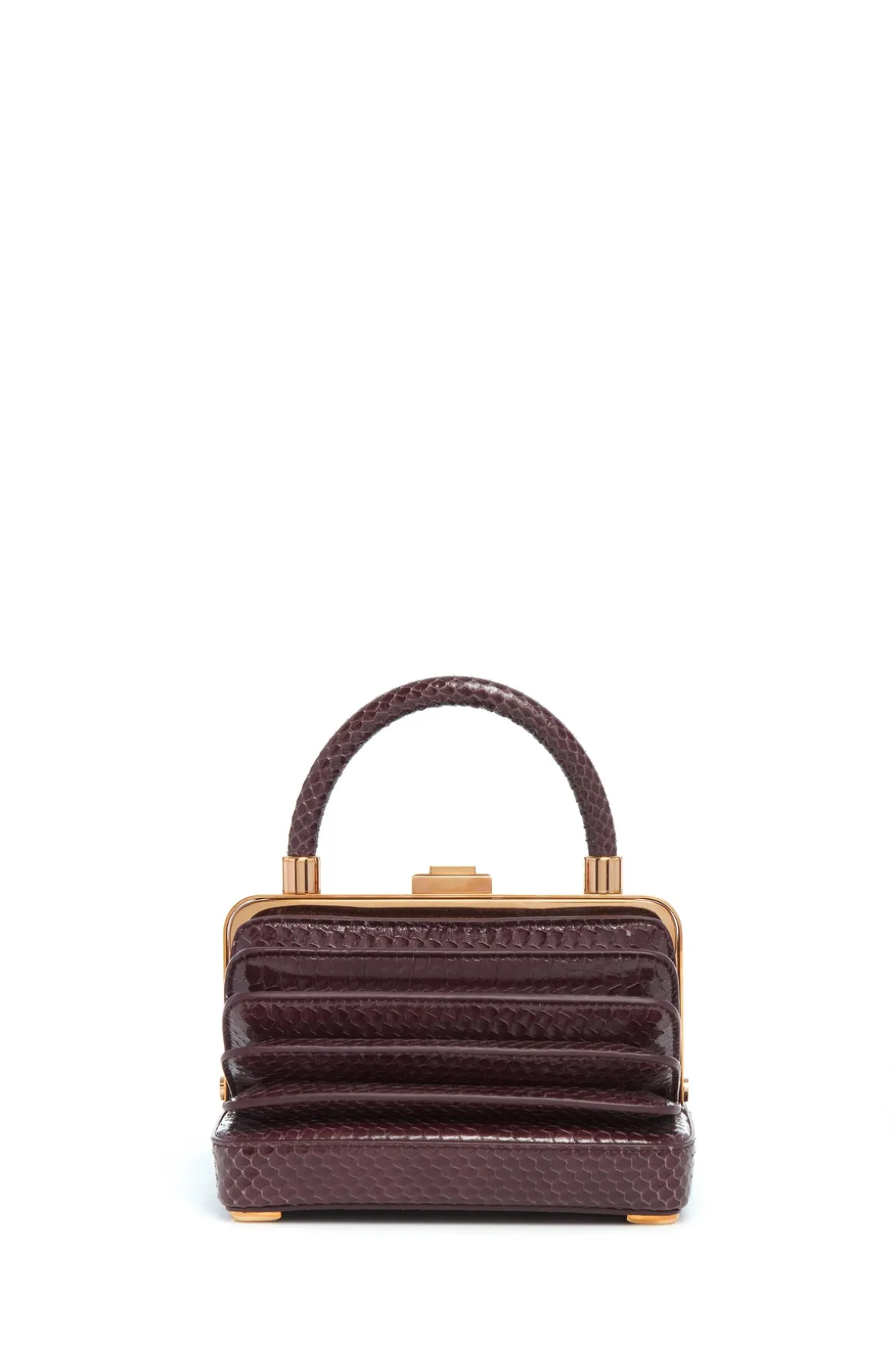 Small Diana Bag in Bordeaux Snakeskin