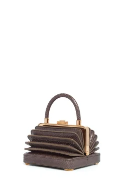 Small Diana Bag in Charcoal Snakeskin