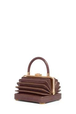 Small Diana Bag in Chocolate Snakeskin