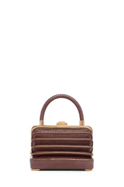 Small Diana Bag in Chocolate Snakeskin