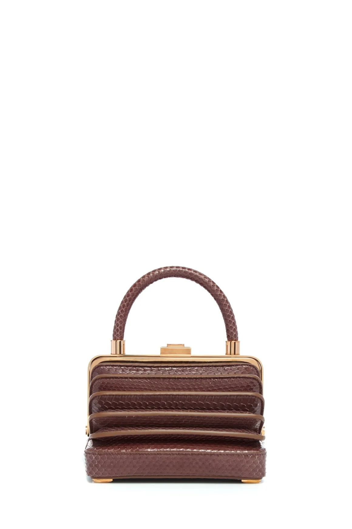 Small Diana Bag in Chocolate Snakeskin