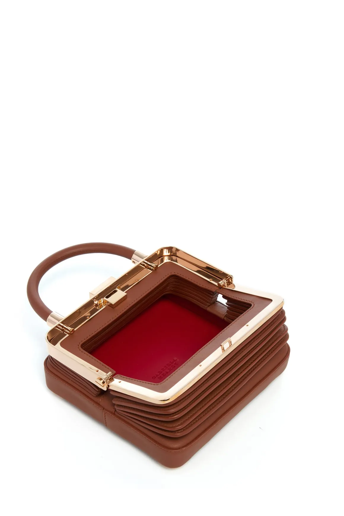 Small Diana Bag in Cognac Nappa Leather