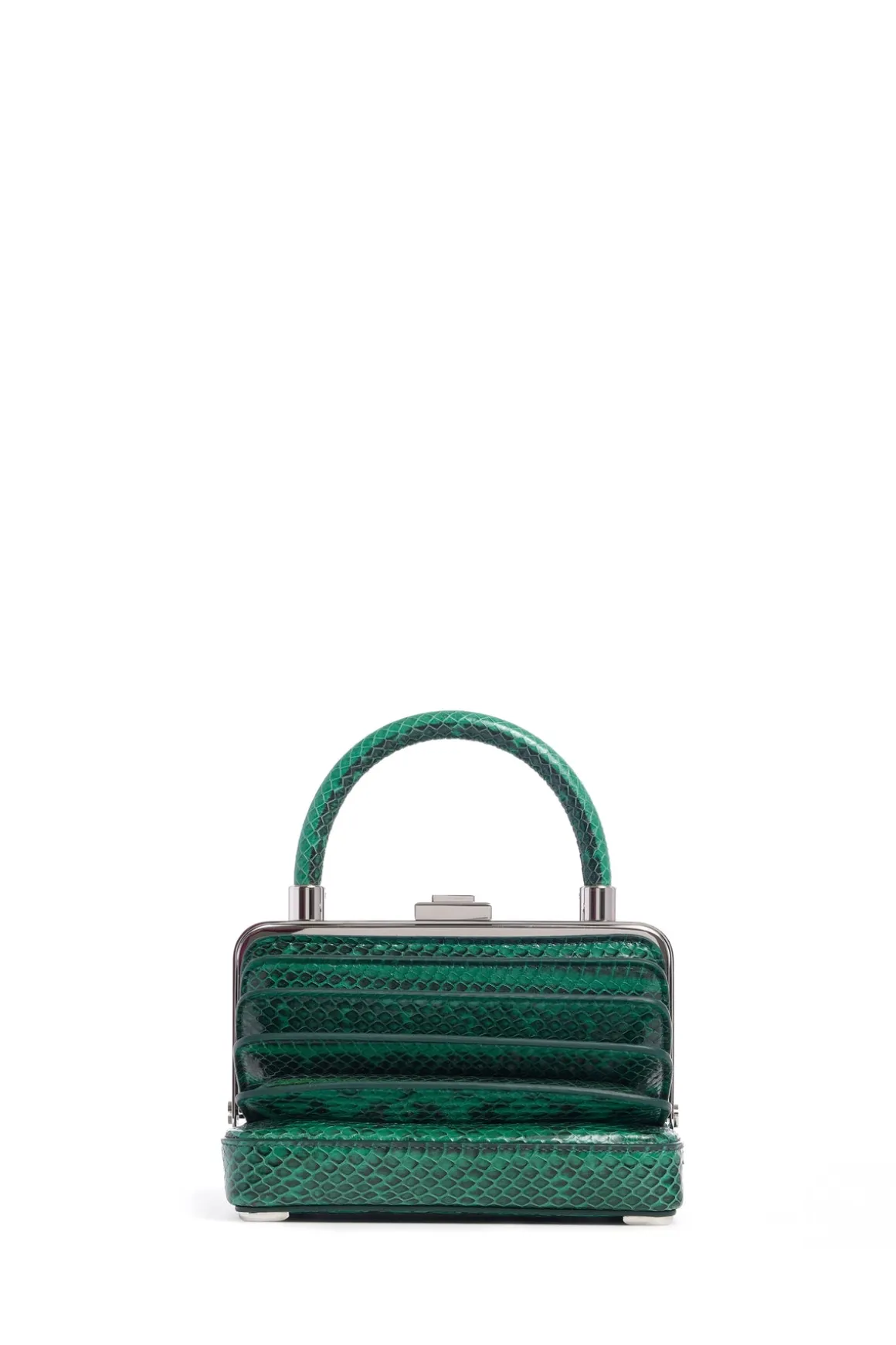 Small Diana Bag in Green Snakeskin
