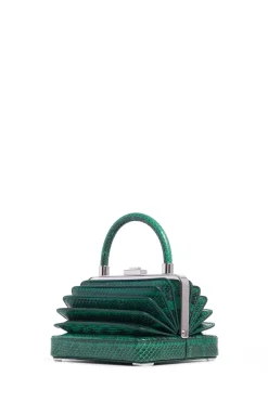 Small Diana Bag in Green Snakeskin
