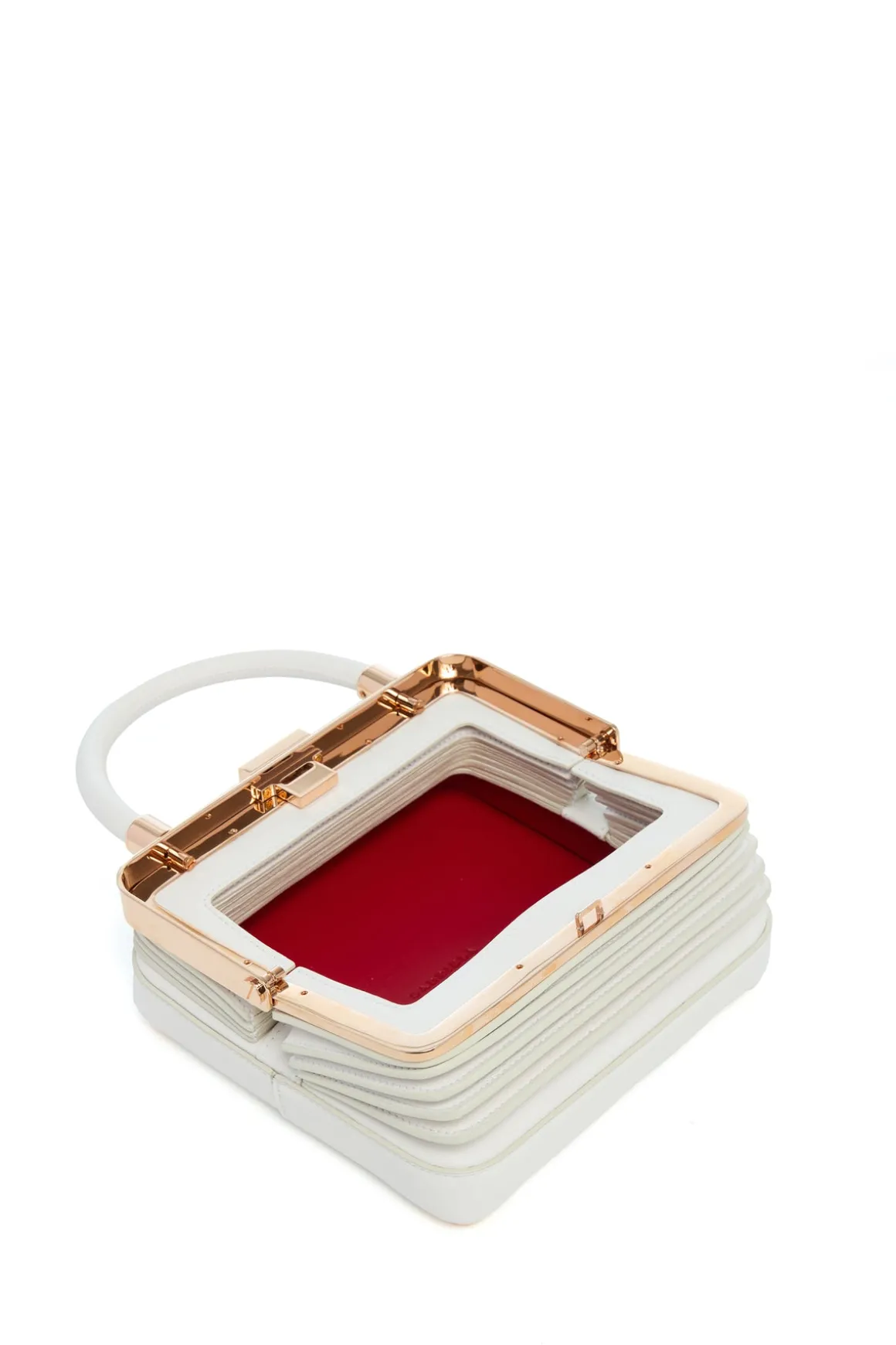 Small Diana Bag in Ivory Nappa Leather