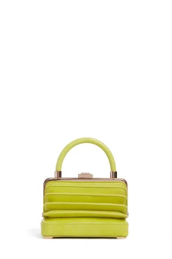 Small Diana Bag in Lime Adamite Snakeskin