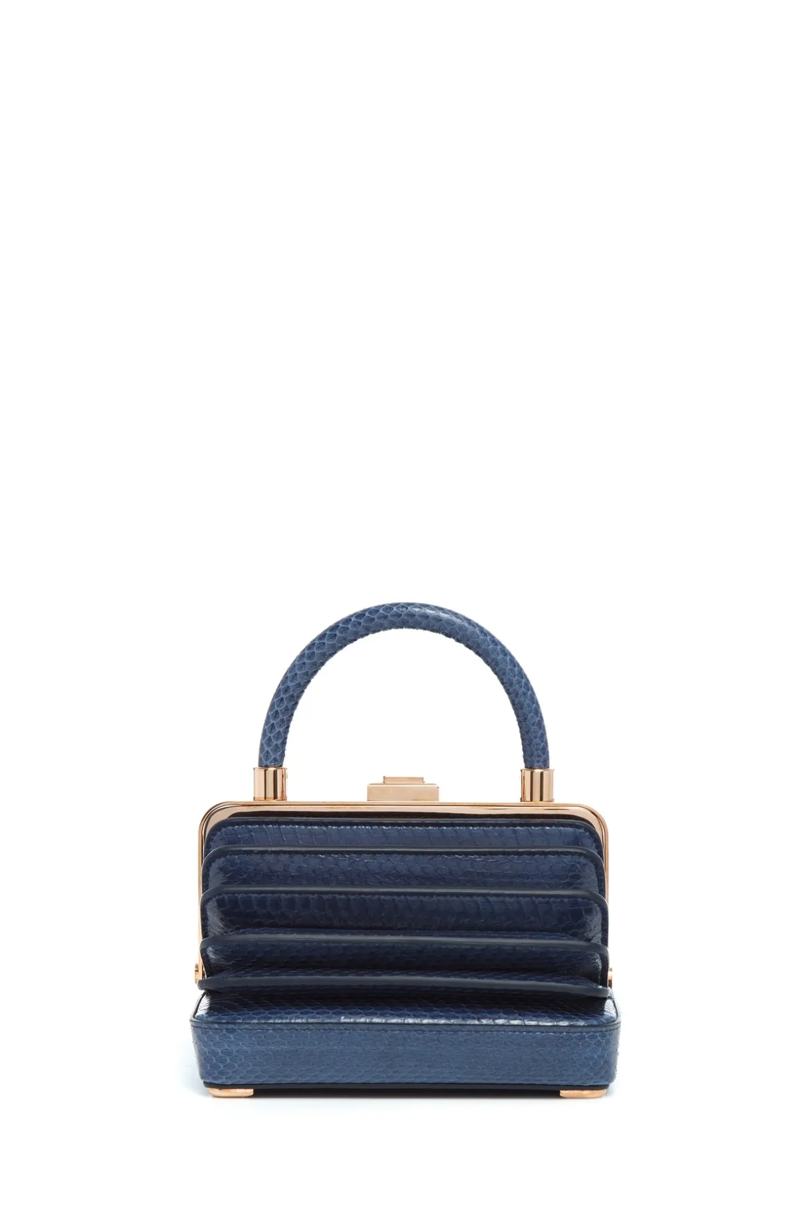 Small Diana Bag in Navy Snakeskin