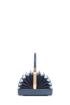 Small Diana Bag in Navy Snakeskin