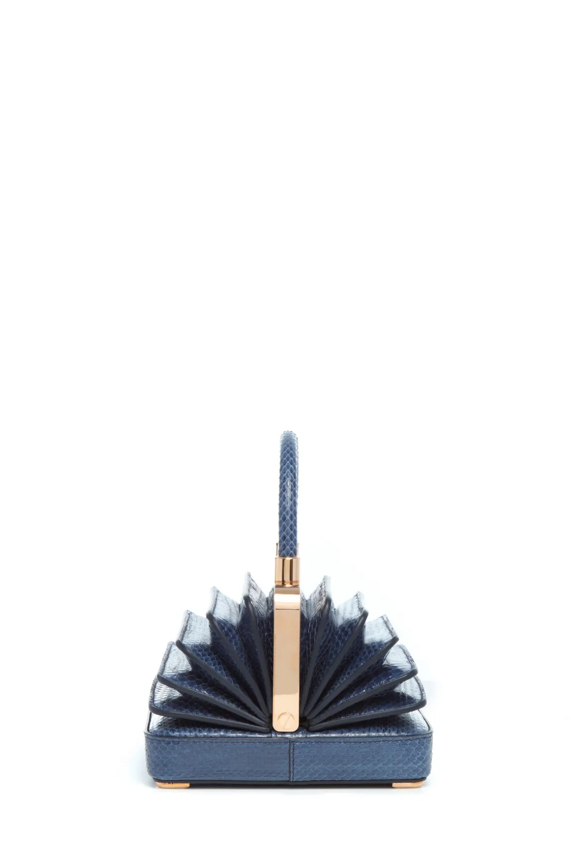Small Diana Bag in Navy Snakeskin
