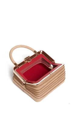 Small Diana Bag in Nude Snakeskin