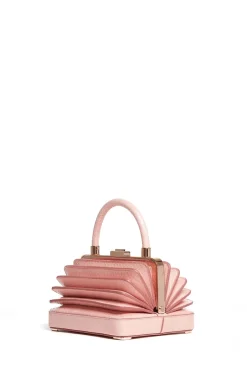 Small Diana Bag in Pink Snakeskin
