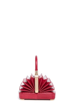 Small Diana Bag in Red Snakeskin