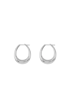Small Drop Earrings in 18K White Gold