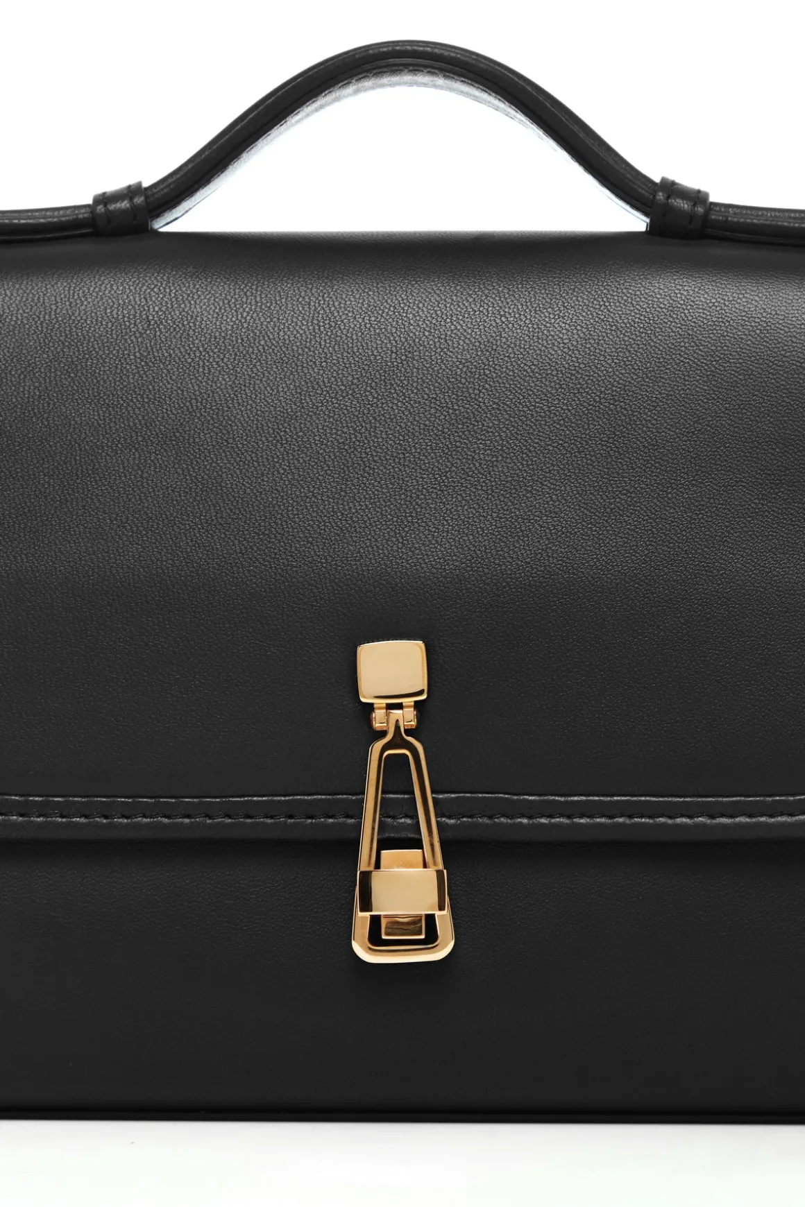 Small Leonora Flap Bag in Black Nappa Leather