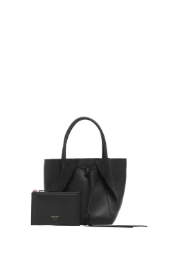 Small Marija Tote Bag in Black Nappa Leather