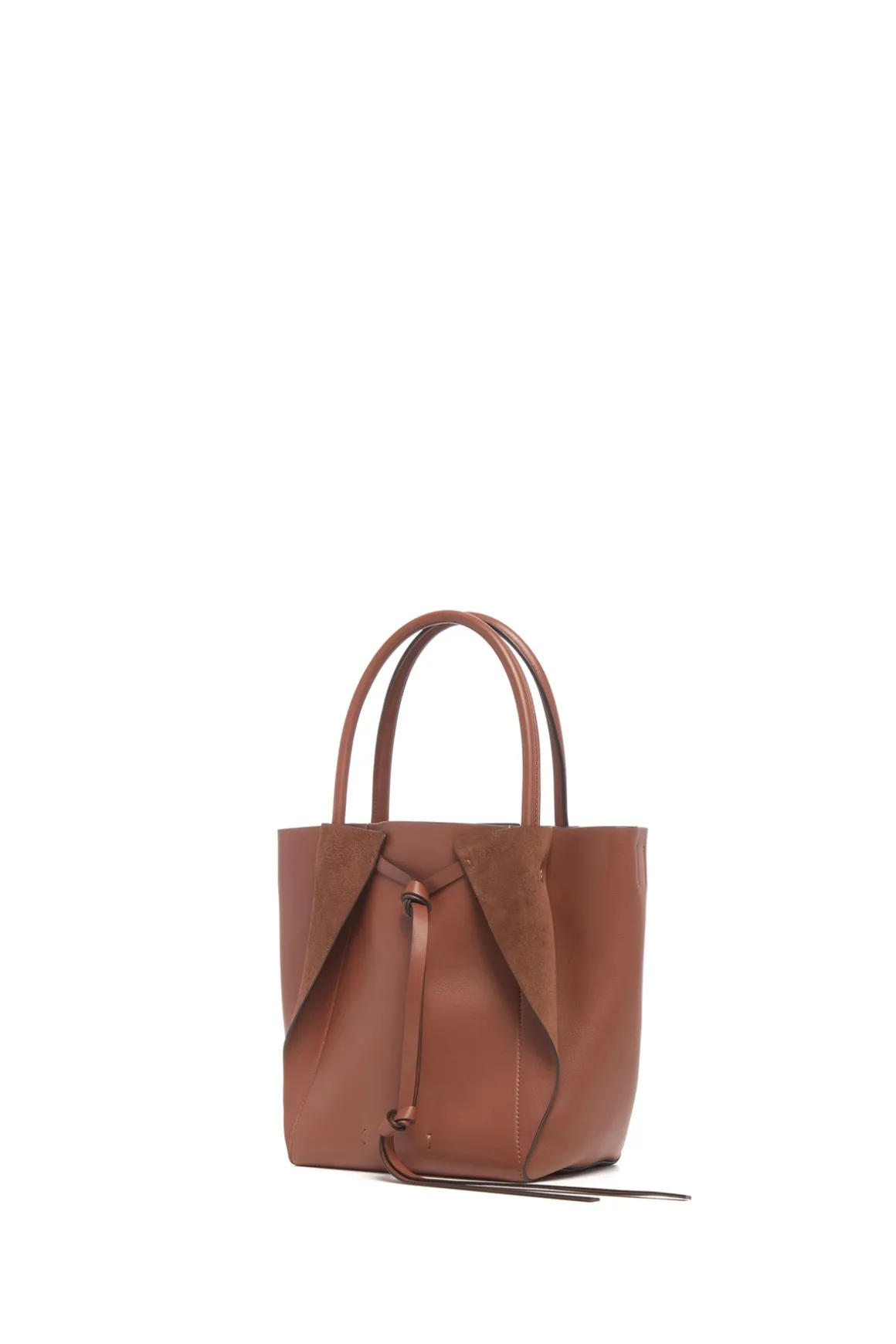 Small Marija Tote Bag in Cognac Nappa Leather