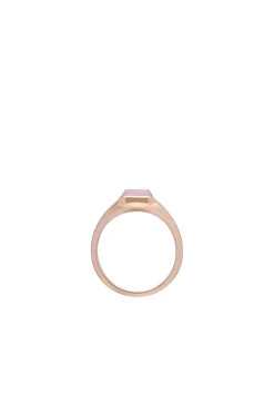 Small Ring in 18K Rose Gold & Rose Quartz Stone