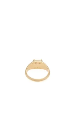 Small Ring in 18K Yellow Gold & Tiger's Eye Stone