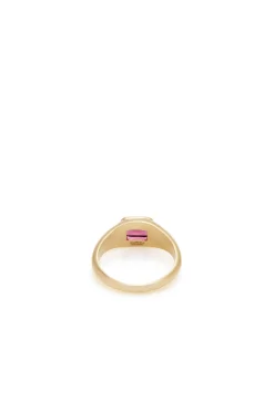 Small Ring in 18K Yellow Gold & Tourmaline Stone
