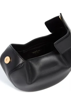 Soft Demi Clutch in Black Nappa Leather